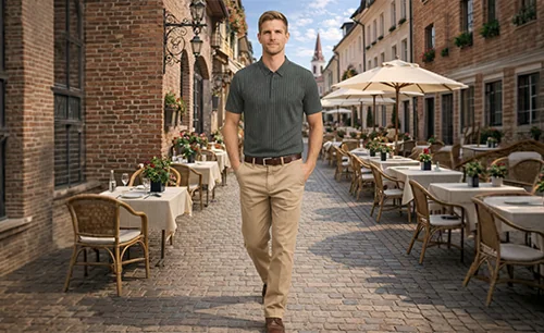 Seamless polo garment